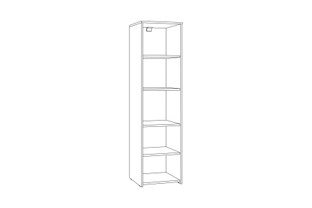 Шкаф комбинированный Торонто 13.13 белый шагрень / стальной серый