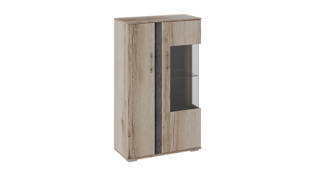 Шкаф Комбинированный с Двумя Дверьми «Брайтон» (Камень/Дуб Делано)/Ш-794 × В-1330 × Г-387 мм